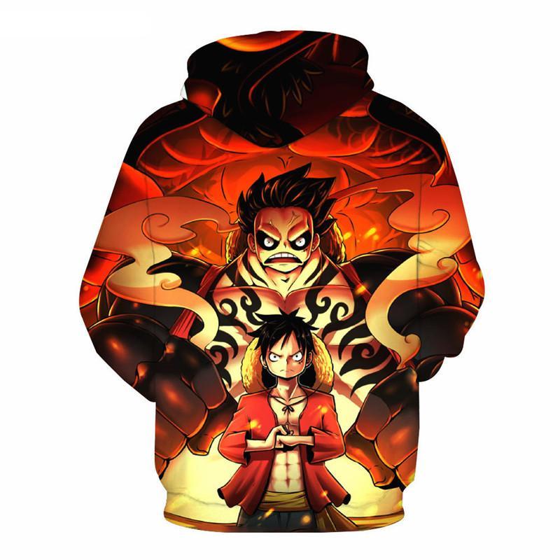 3D Print Anime One Piece Monkey Luffy Hoodies