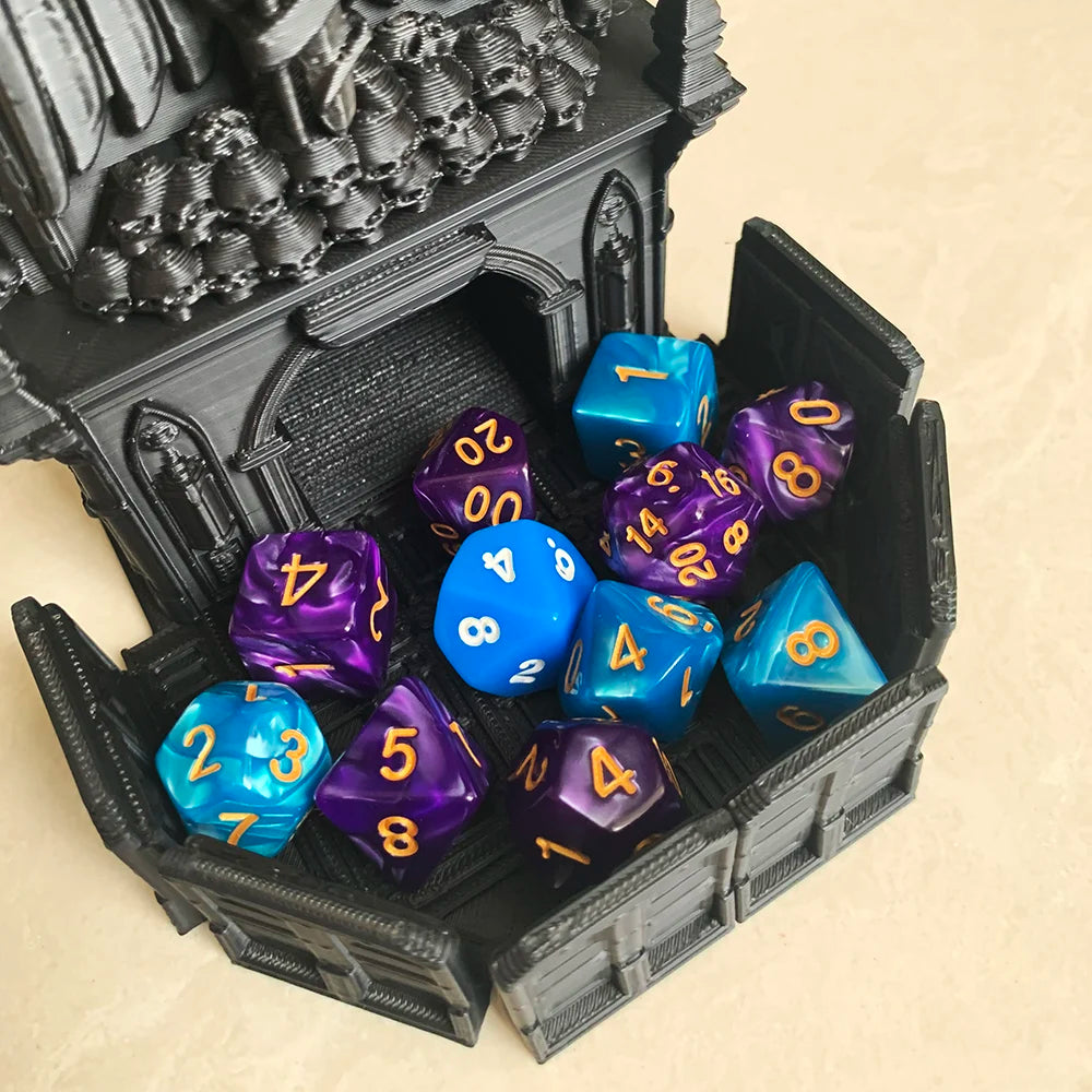 3D Printed  Dice Rolling Castle Tabletop Gaming Tower Dice Tower Tray for DND Board Game D&D RPG Best Gift for Friend