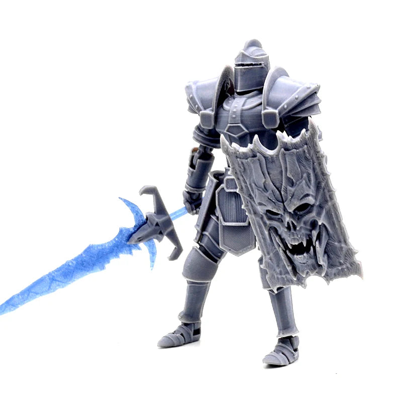 3D Printed Multi-Jointed Movable 3D Printed Knight Flexible Knight Figure With Removable Accessories 3D Printed Fidget Toy Gifts