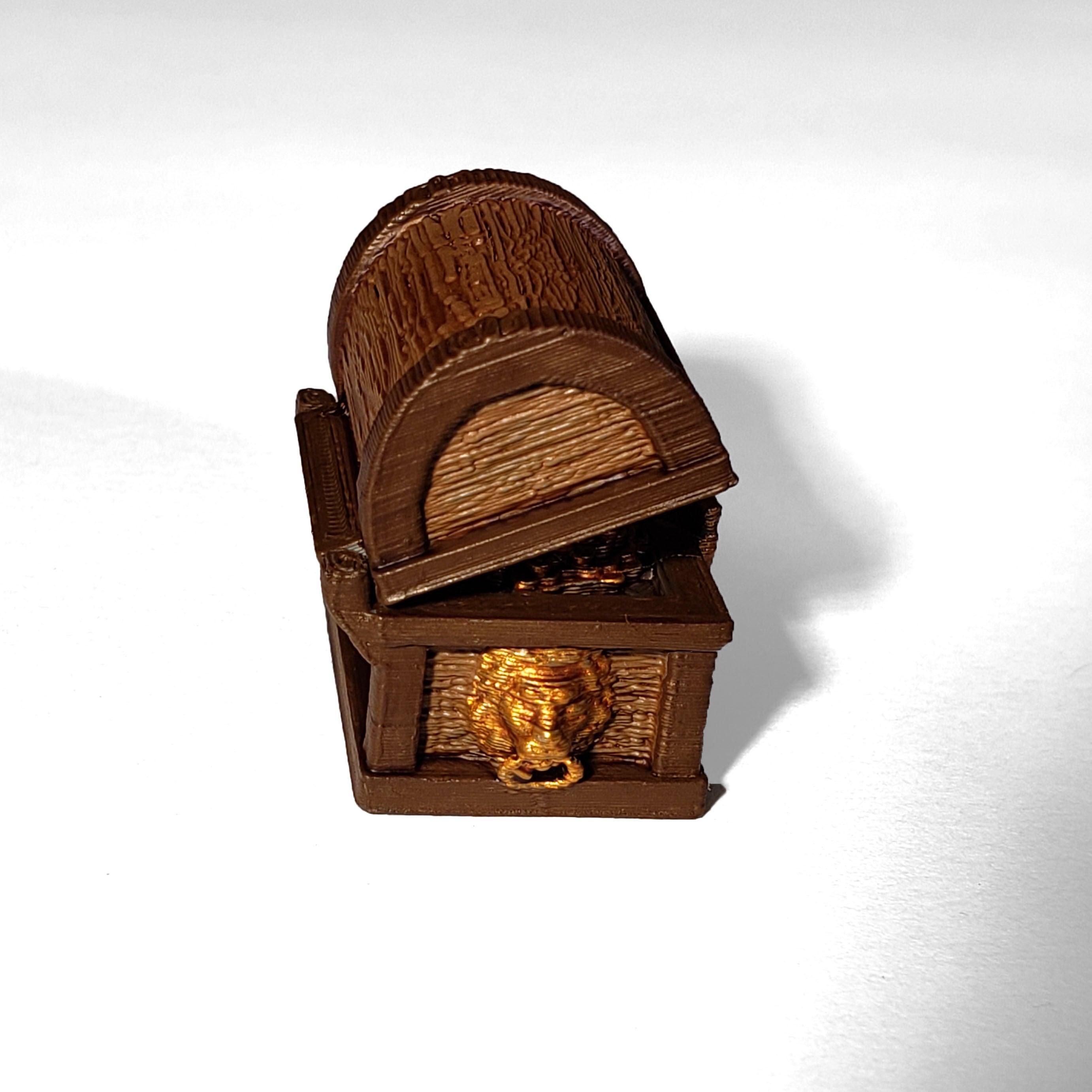 DnD Miniature Opening Lid Treasure Chest Digital STL Download