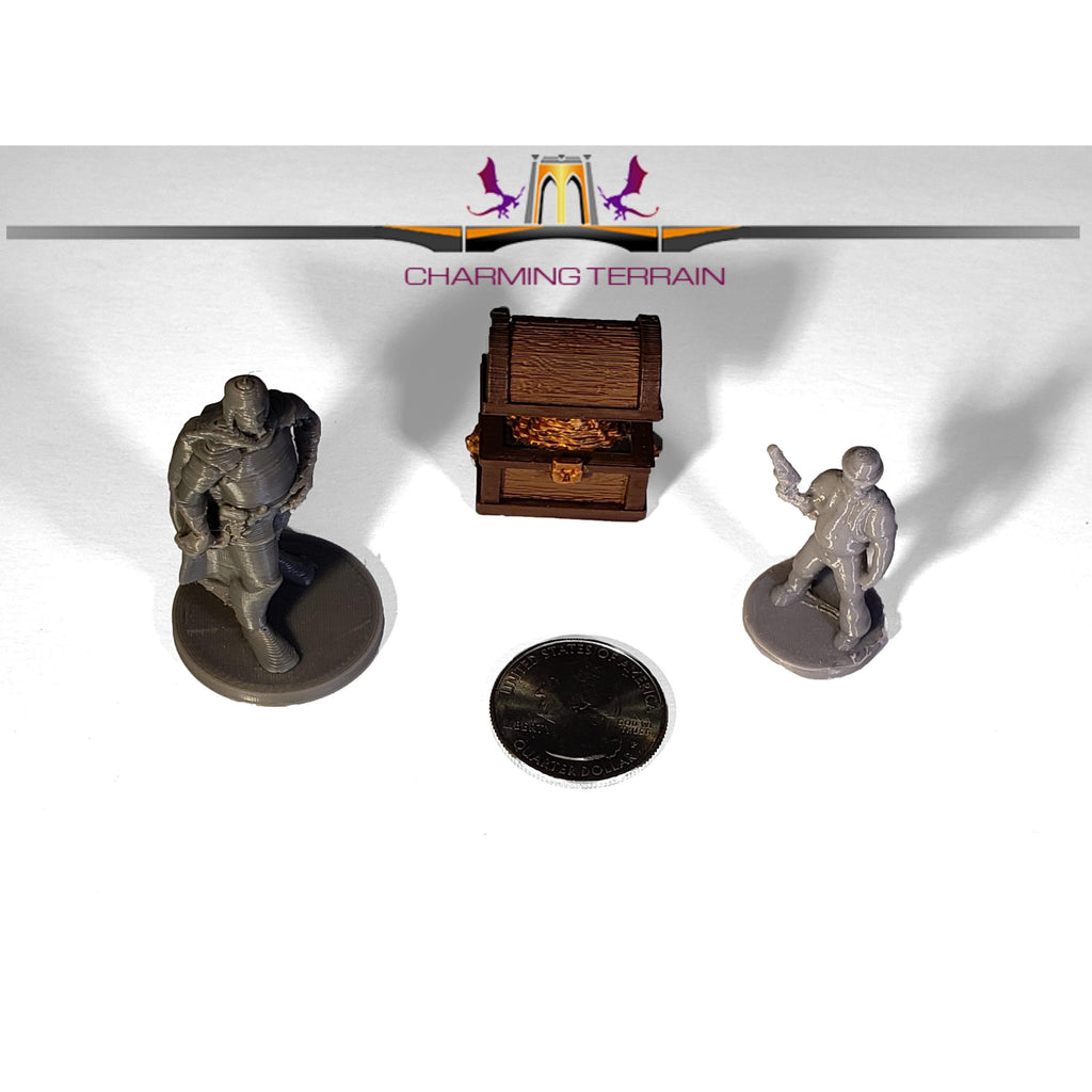 DnD Miniature Opening Lid Treasure Chest Digital STL Download