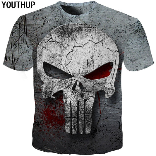 3d Skull T Shirt Men 3d Full Print Tees Shirt Homme Punisher 3d T Shirt Fitness Compression Men T Shirt Plus Size