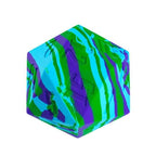 Large Wonderland Blue/Green Silicone d20 Dice 55mm | RPG Dice Novelty Piece - 