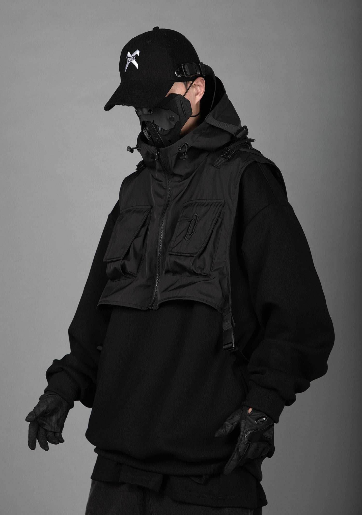 HiH34 Black Tech Guard Hoodie - Black / M
