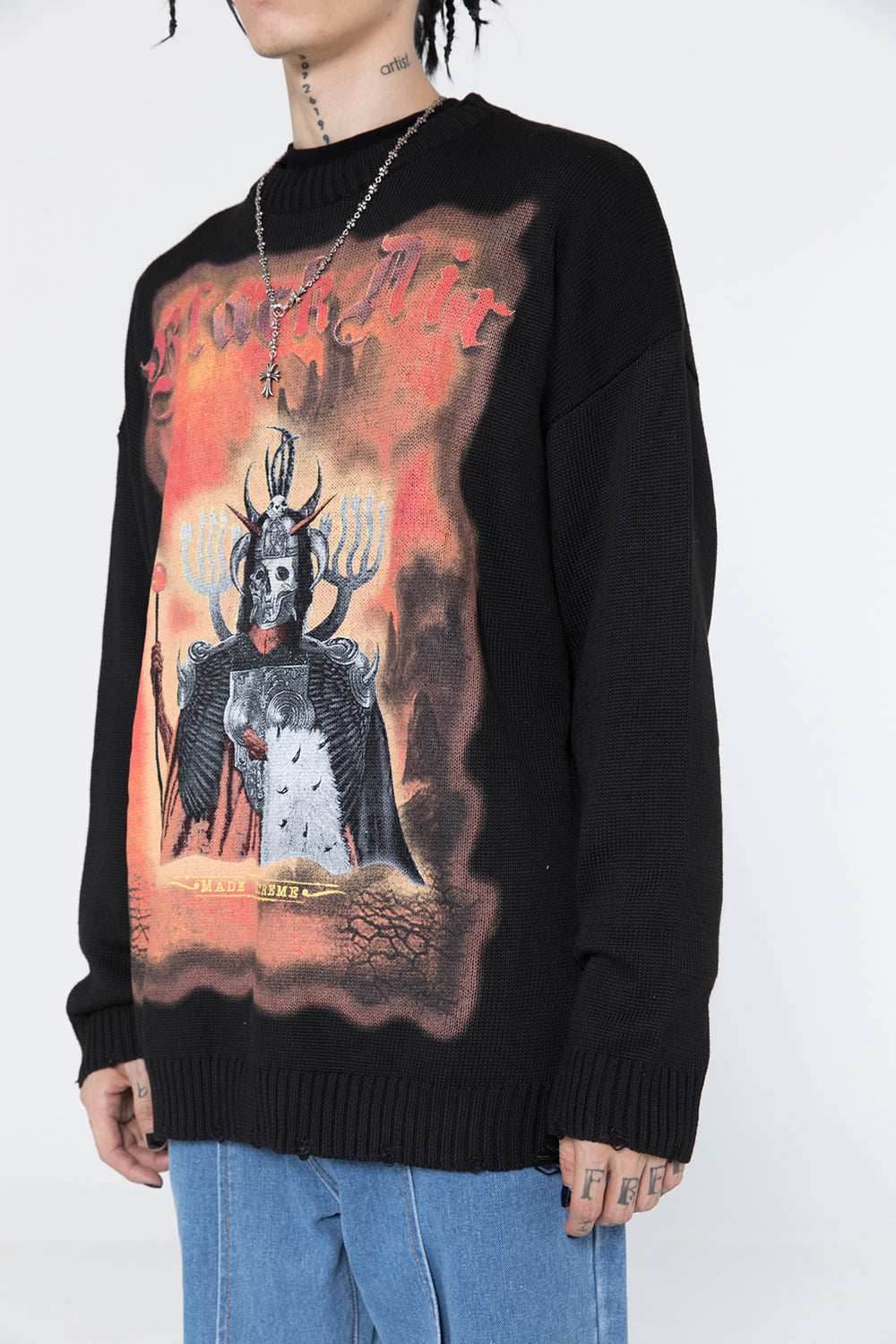 Extreme Dark Demon Knit Sweater - Black / S