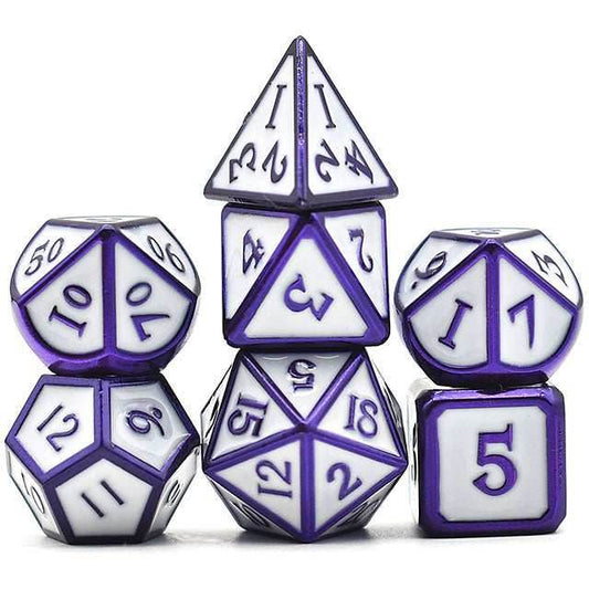 Dark Blue/Purple Electrophoresis Powder with White Dice Metal Set - 