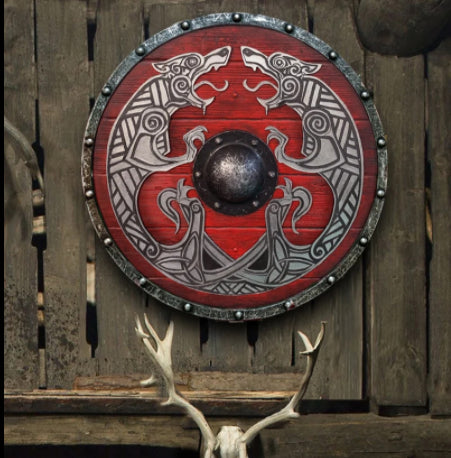 Armor - Buckler Of Protection From Arrows Viking Battle Shield 30cm Wooden Shield Decoration Pendant