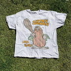 Captain Caveman 'Unga Bunga' Vintage Washed White Tee