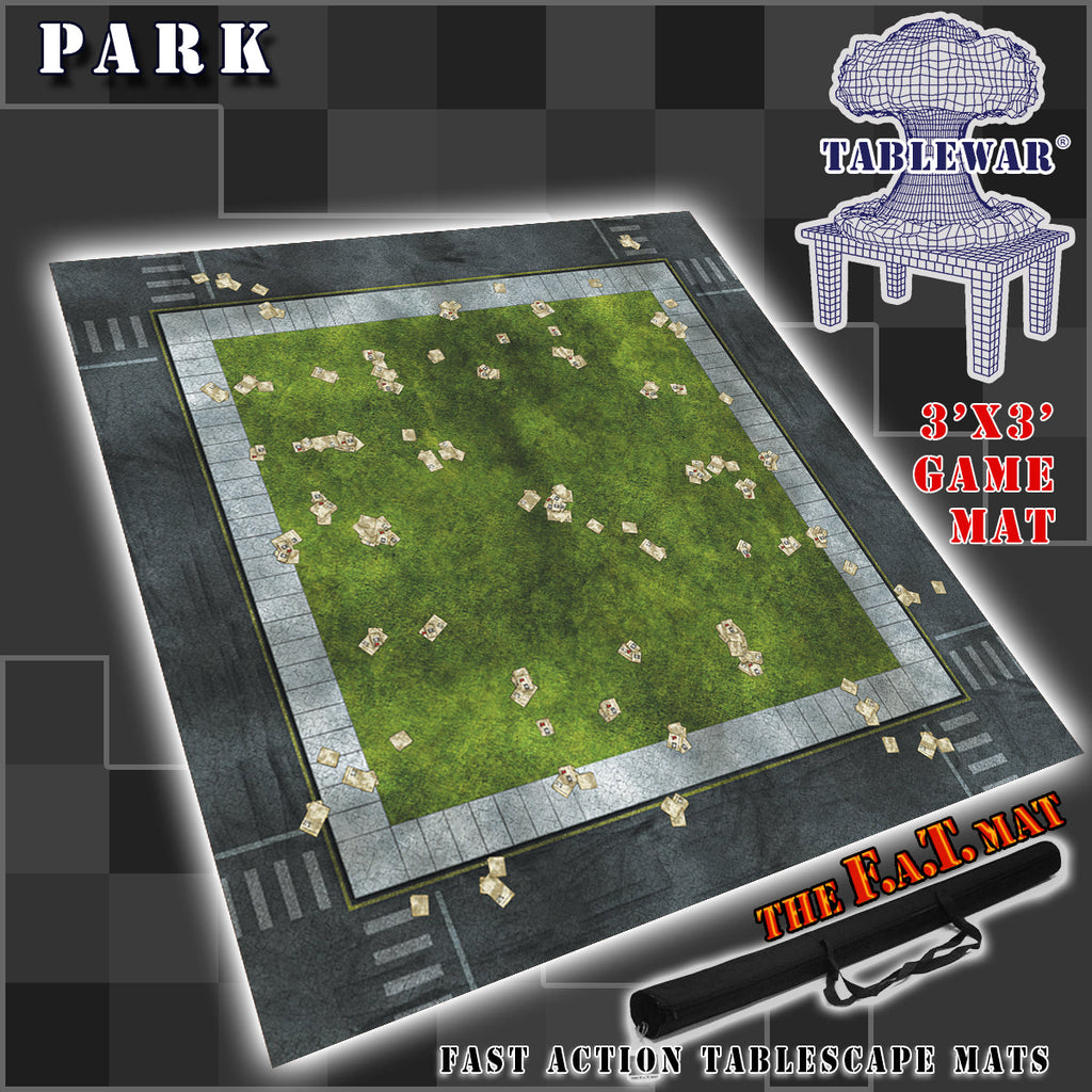 3x3 'Park' F.A.T. Mat Battle Gaming Mat