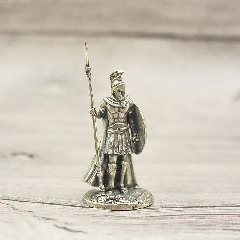 4.5cm Medieval Legion Wraith Soldiers Model Toy Figurines Miniatures Pure Copper Knight  Ornament Decoration Crafts