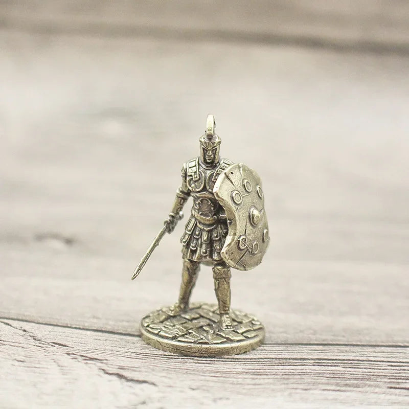 4.5cm Medieval Legion Wraith Soldiers Model Toy Figurines Miniatures Pure Copper Knight  Ornament Decoration Crafts