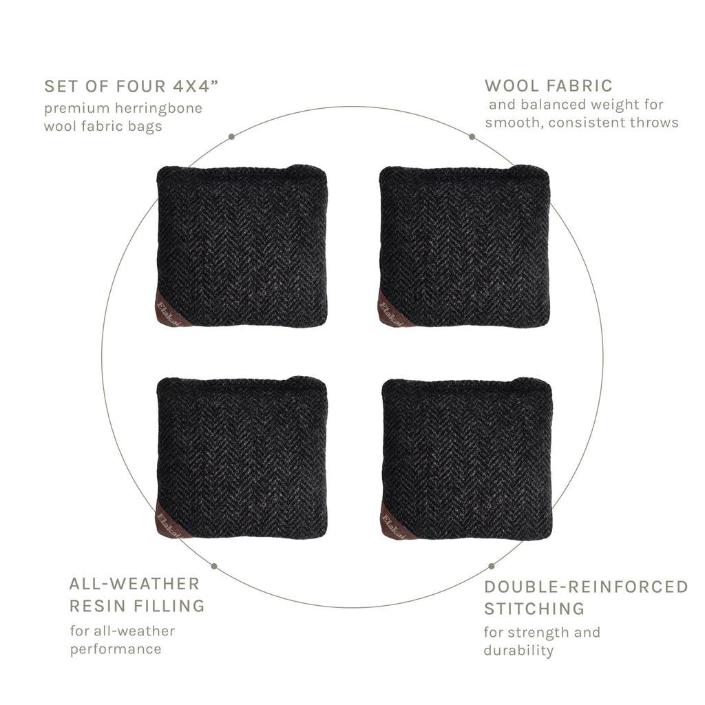 4-in Travel Herringbone Cornhole Bags | Premium All-Weather Collection