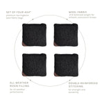 4-in Travel Herringbone Cornhole Bags | Premium All-Weather Collection