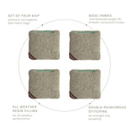 4-in Travel Herringbone Cornhole Bags | Premium All-Weather Collection