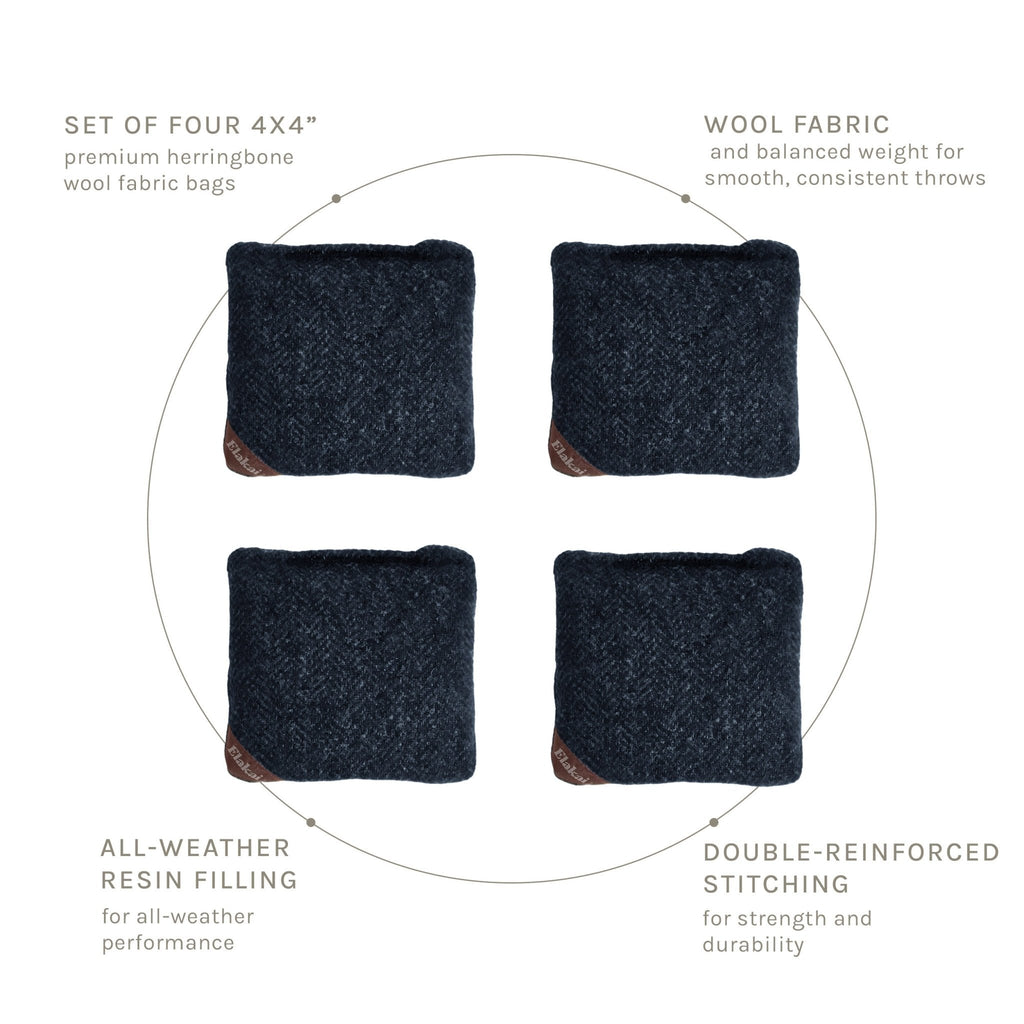 4-in Travel Herringbone Cornhole Bags | Premium All-Weather Collection