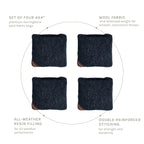 4-in Travel Herringbone Cornhole Bags | Premium All-Weather Collection