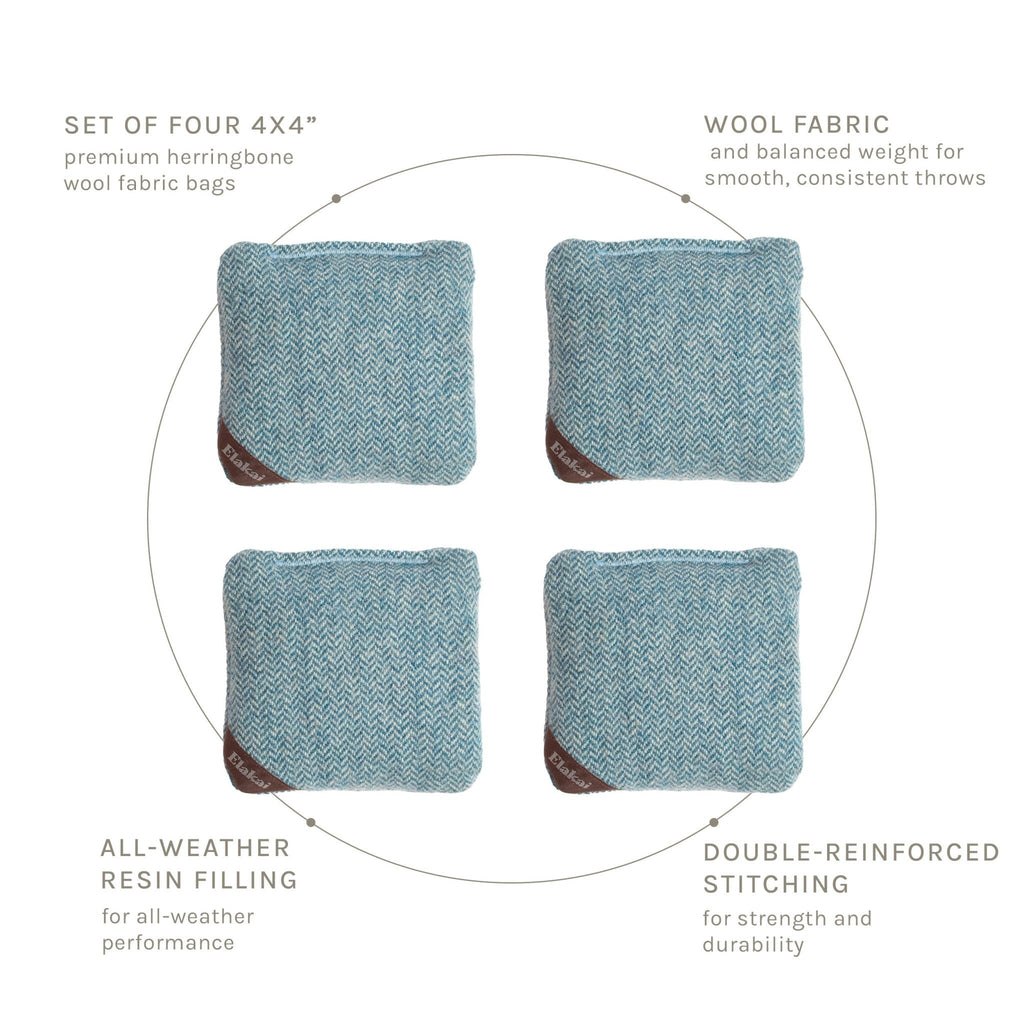 4-in Travel Herringbone Cornhole Bags | Premium All-Weather Collection