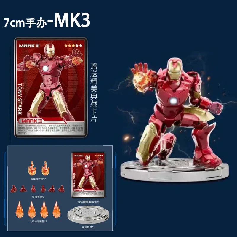 4 inches Original DIY Toys Blocks Bricks Building Iron Man Legends MK1 MK2 MK3 MK4 MK5 MK6 MK7 Tony Stark Model Action Figure ﻿