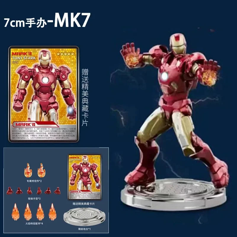 4 inches Original DIY Toys Blocks Bricks Building Iron Man Legends MK1 MK2 MK3 MK4 MK5 MK6 MK7 Tony Stark Model Action Figure ﻿