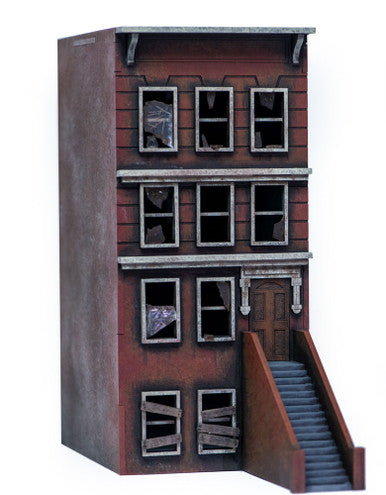 28mm "Brownstone" Row House (MDF) - 28MMDF400