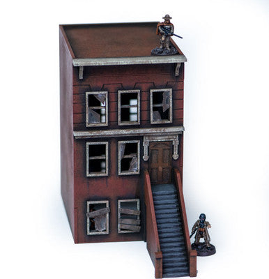 28mm "Brownstone" Row House (MDF) - 28MMDF401