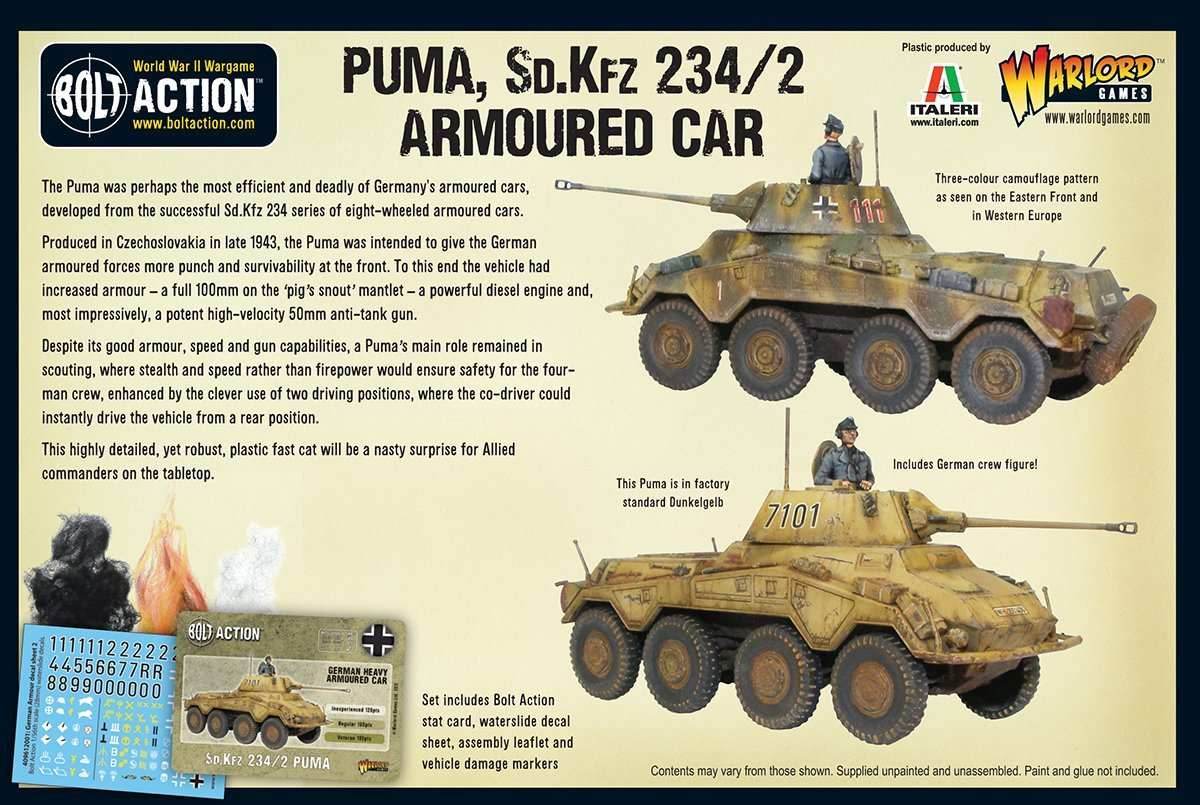 Bolt Action: Puma Sd.Kfz 234/2 Armoured Car - 