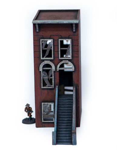 28mm "Brownstone" Row House (MDF) - 28MMDF405