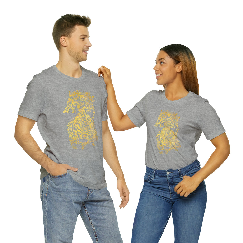 Golden Celtic Dice Dragon Shirt