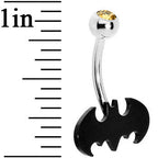 Stainless Steel Batman Belly Ring