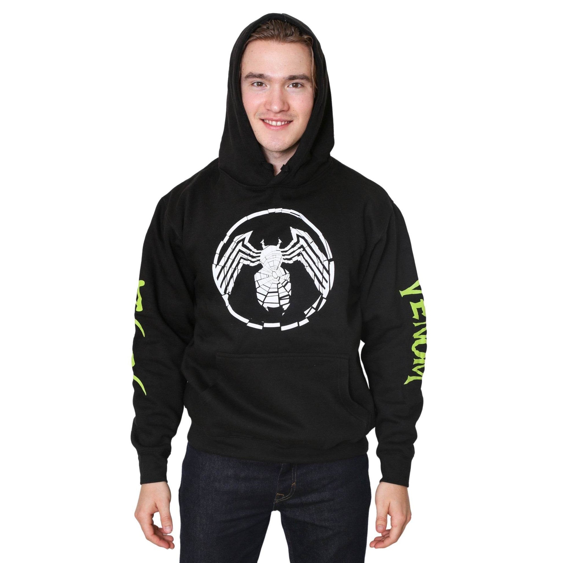 Venom Shatter Symbol With Kanji Marvel Pullover Hoodie - S