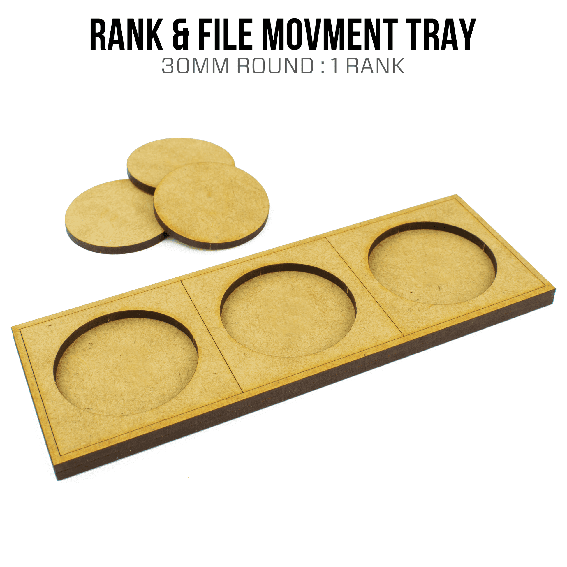 40mm Circle (50mm Square) Movement Trays - 1 / 3 / Blank