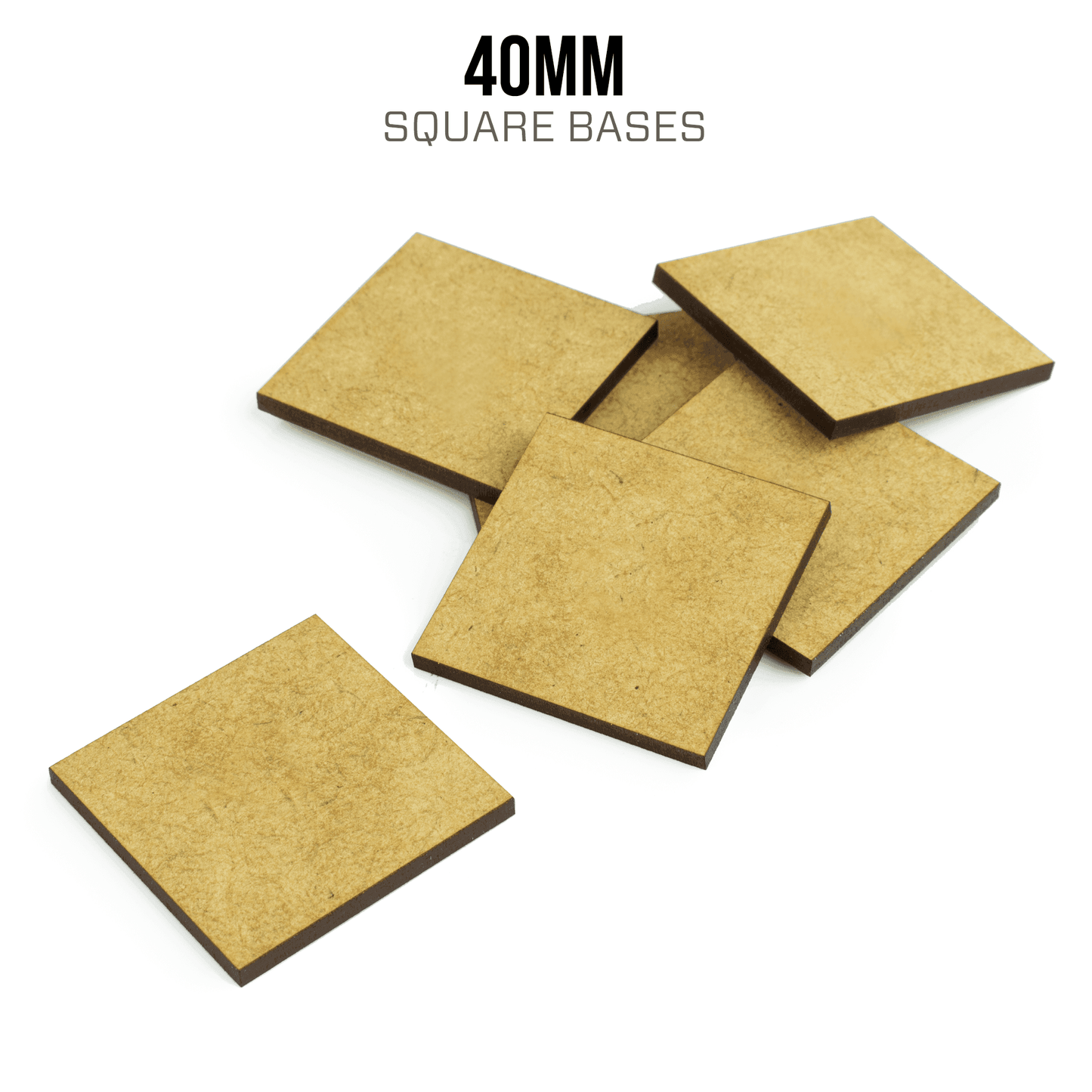 40mm Square Bases - Blank