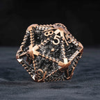 3D Metal  Flying Dragon Hollow D20 Polyhedron Dice 40mm 20 Sided Dice