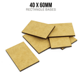 40 x 60mm Rectangle Bases - Blank
