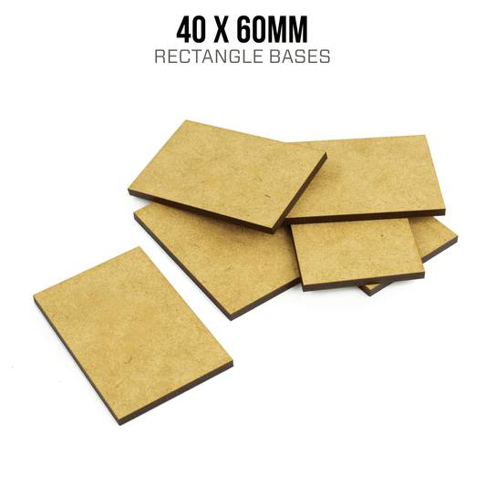 40 x 60mm Rectangle Bases - Blank