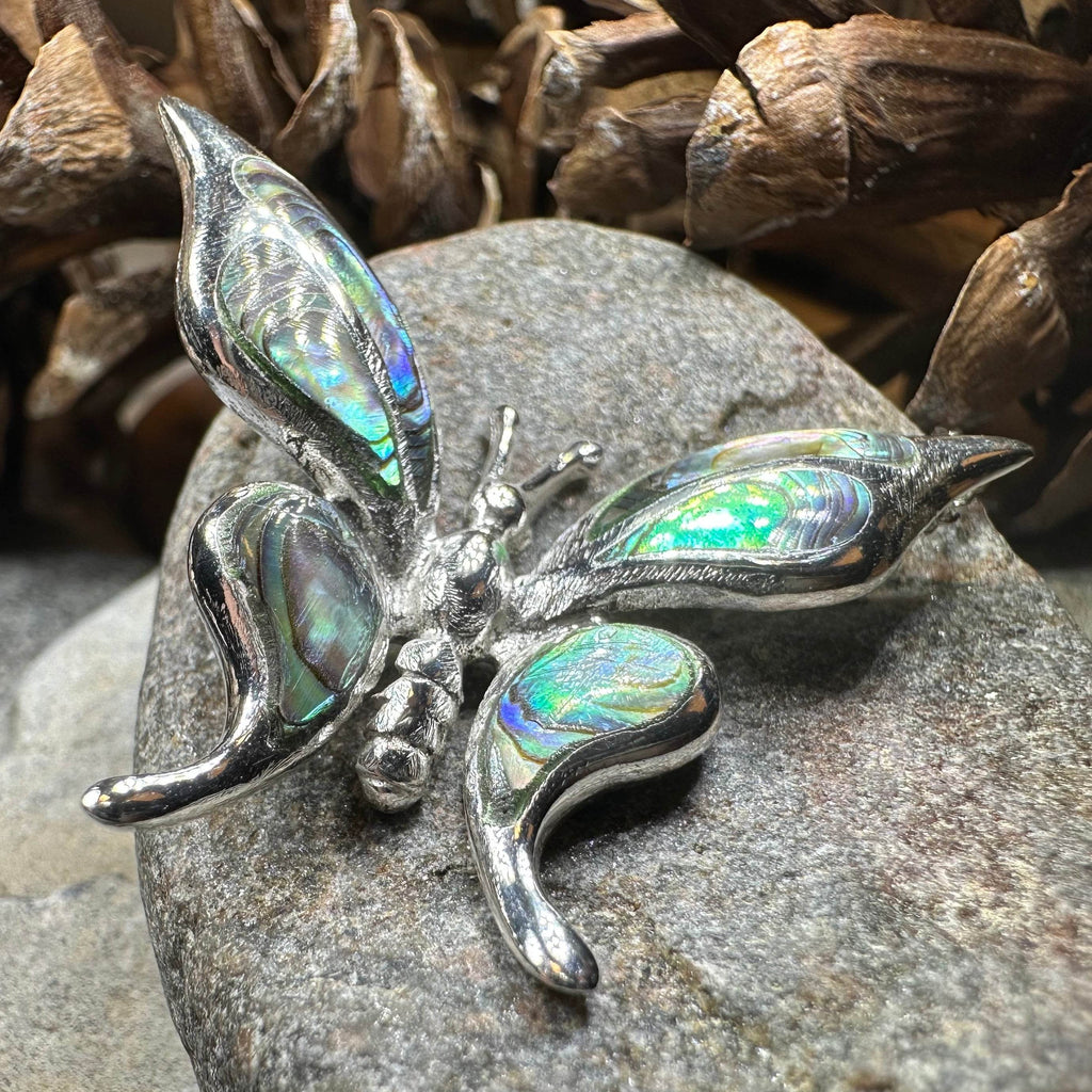 Brooke Butterfly Necklace - abalone shell