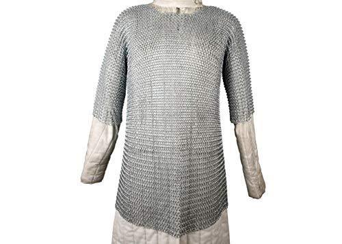 Haubergeon Chain Mail Replica  Armor Long Shirt-1