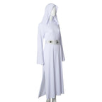 Princess Costume Long Robe - Women's Star Cosplay Dress with Belt