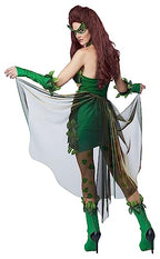 Women's Lethal Beauty Costume - Poison Ivy Halter Dress with Accessories