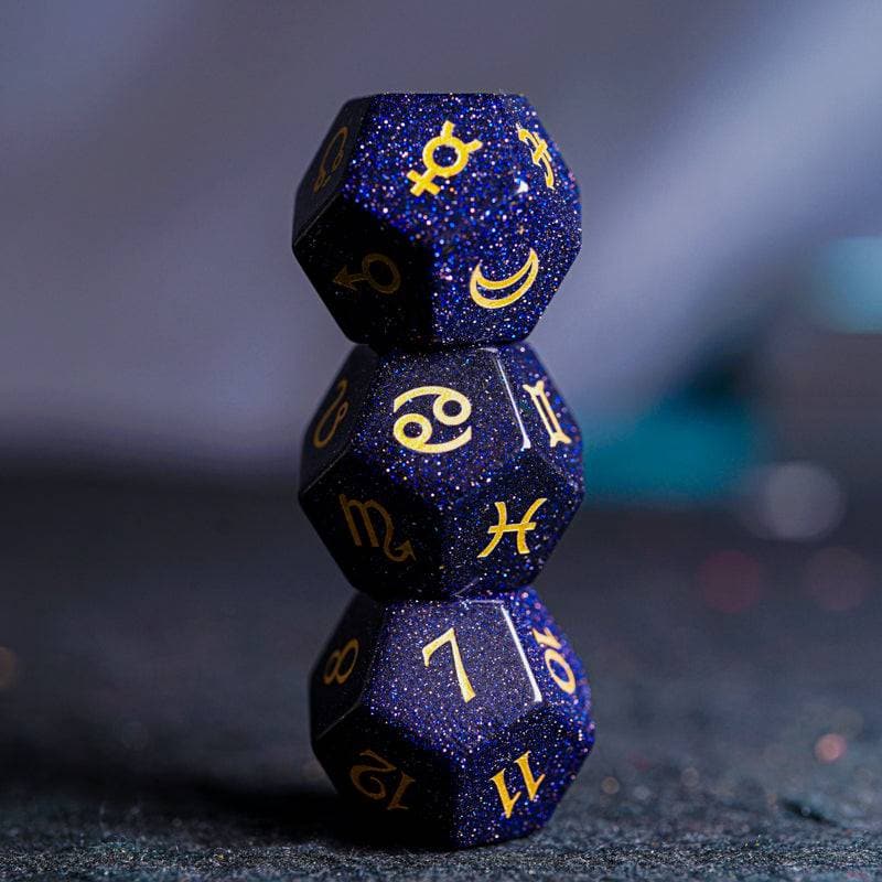 Blue Sand Star Dice Set Of 3 - Role-Players