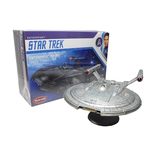 Skill 2 Snap Model Kit Enterprise NX-01 Starship "Star Trek: Enterprise" (2001-2005) TV Series 1/1000 Scale Model by Polar Lights
