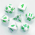 Spearmint White Colorful DND Dice (White&Green) 7-Dice - 