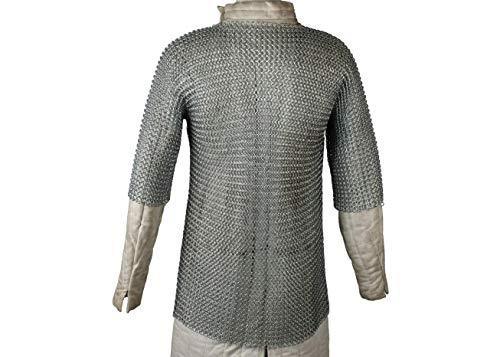 Haubergeon Chain Mail Replica  Armor Long Shirt-2