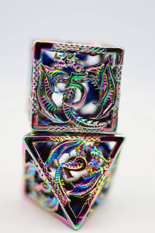 Dragon Essence: Mystic - Hollow Metal RPG Dice Set - 