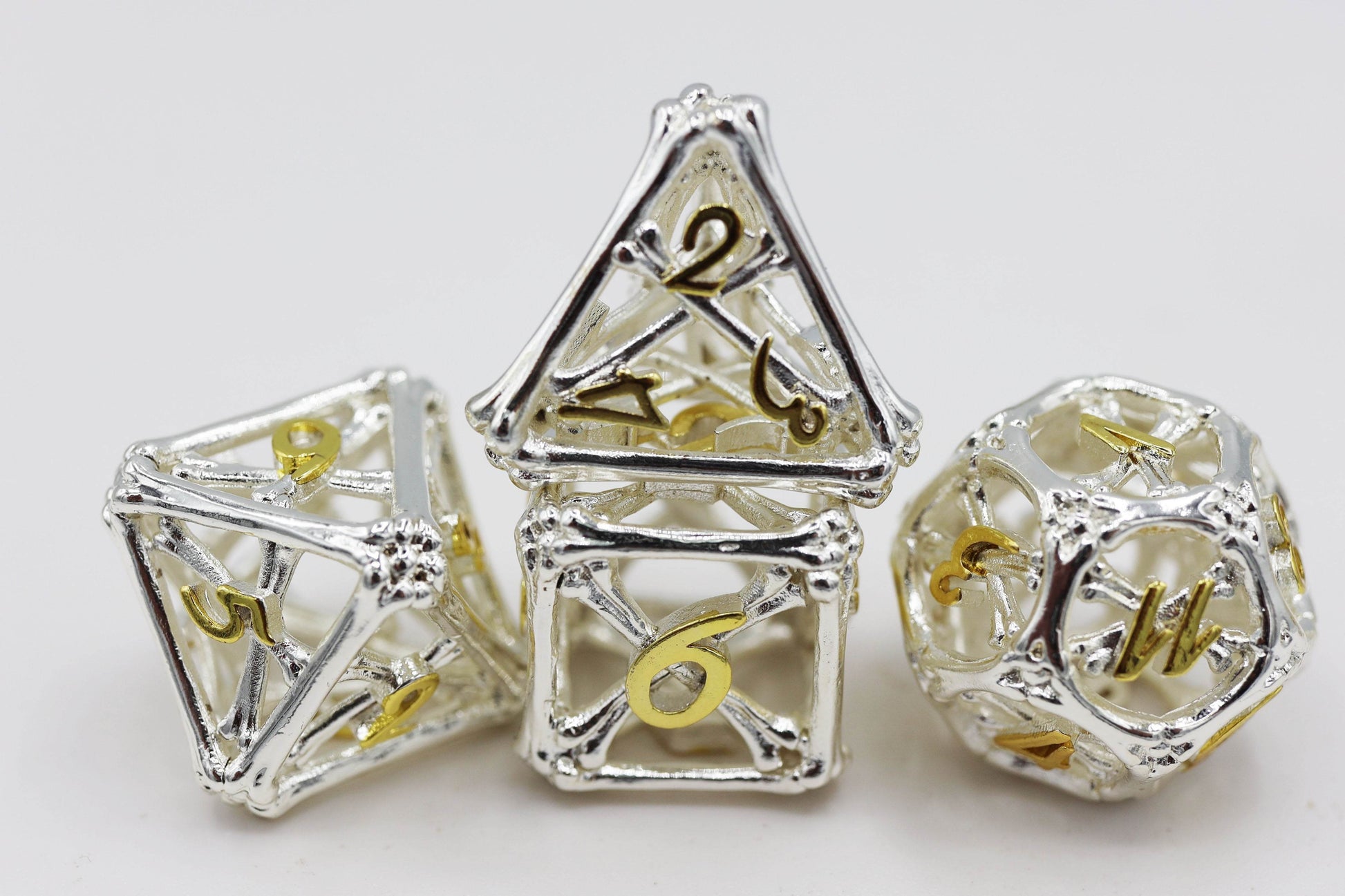 Holy Bones - Hollow Metal RPG Dice Set - 