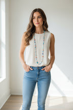 Sugar Skull Dreaming Long Beaded Necklace