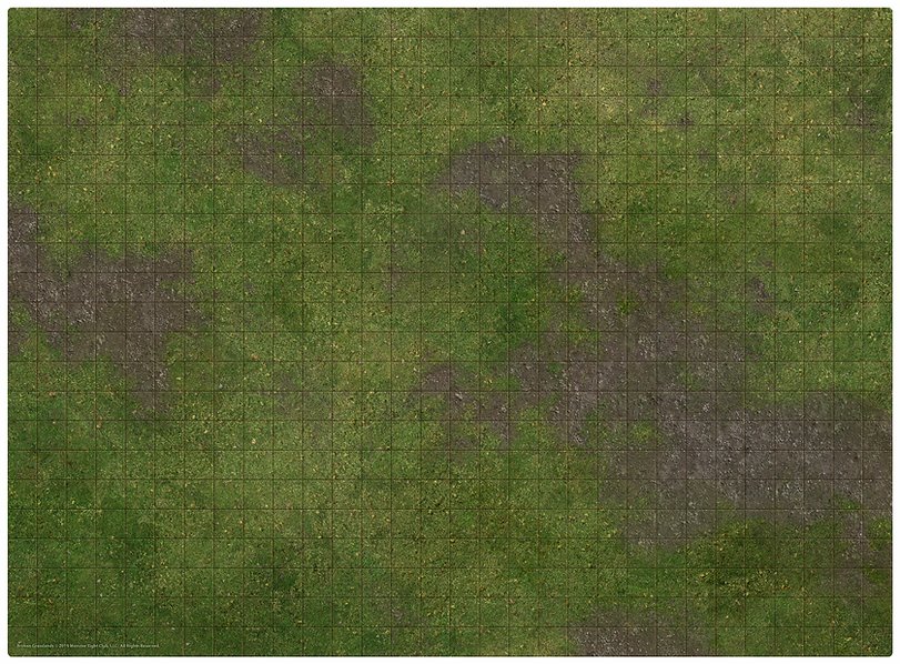 Monster Scenery: 22x30" Adventure Mat - Broken Grassland / Desert Scrubland