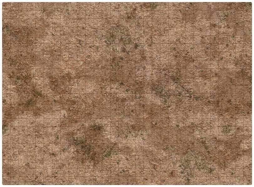 Monster Scenery: 3x3 Adventure Mat - Broken Grassland / Desert Scrubland - 