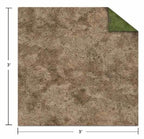 Monster Scenery: 3x3 Game Mat - Broken Grassland/Desert Scrubland - 
