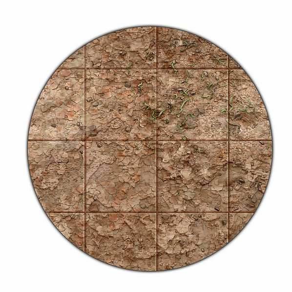 Monster Scenery: 3x3 Adventure Mat - Broken Grassland / Desert Scrubland - 
